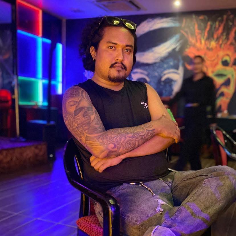 Anish Budhathoki at Feel Ink Tattoo, Jhapa